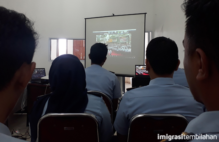 Kantor Imigrasi Tembilahan Ikuti Apel Pagi Pegawai dan Deklarasi Janji Kinerja Tahun 2020 Melalui Me